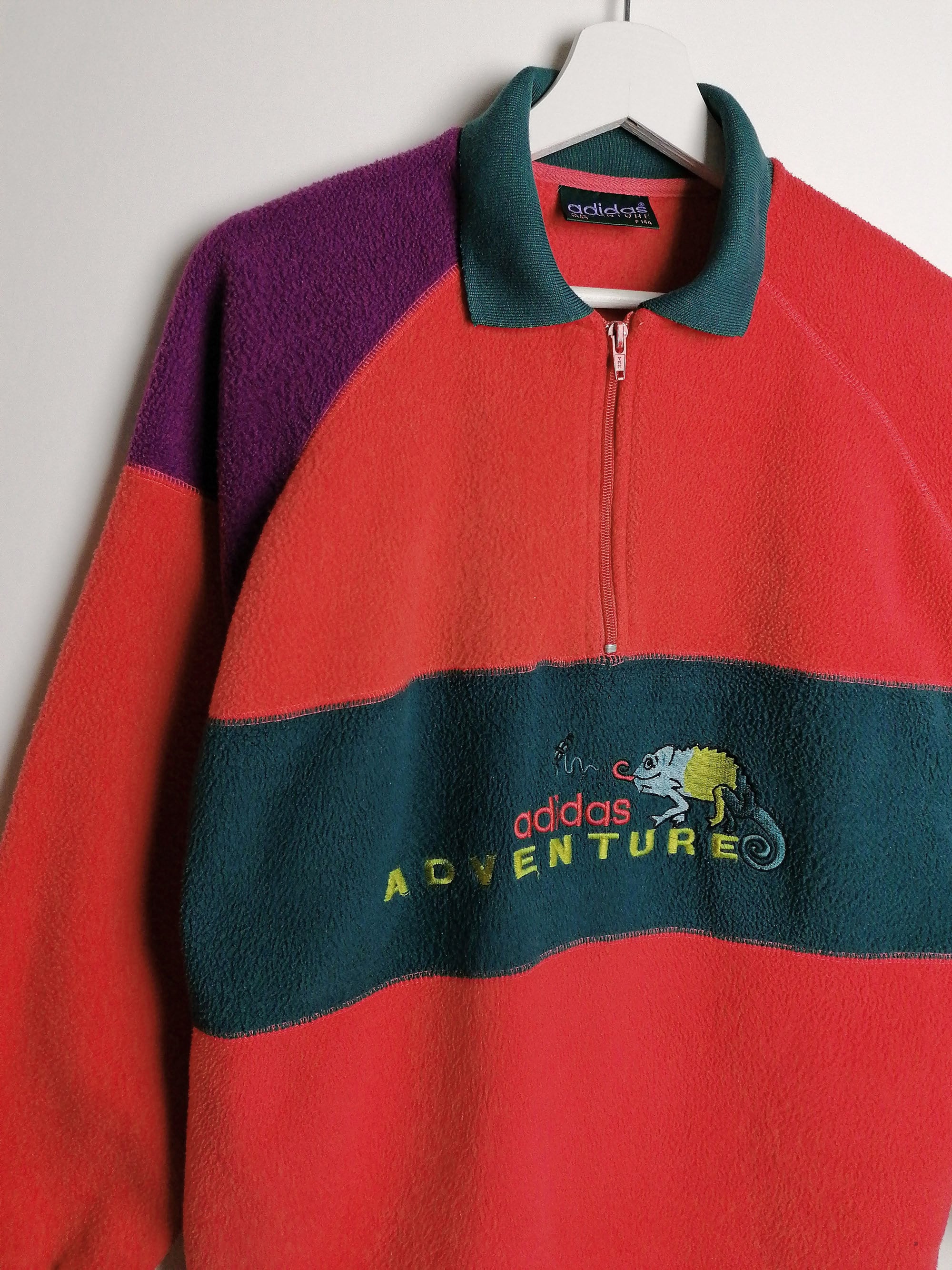 90's ADIDAS ADVENTURE Youth Size Fleece - size S-M / 14 yrs / 164 cm