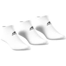 ADIDAS CUSHIONED LOW-CUT WHITE SOCKS (3 PAIRS)