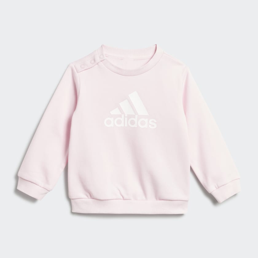 ADIDAS INFANTS BADGE OF SPORT FRENCH TERRY JOGGER SET PINK