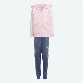 ADIDAS JUNIOR LITTLE KIDS 3-STRIPE SHINY TRACKSUIT PINK