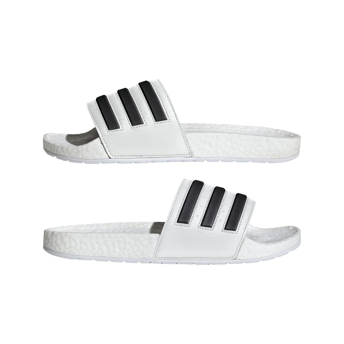 ADIDAS MEN'S ADILETTE BOOST WHITE SLIDES