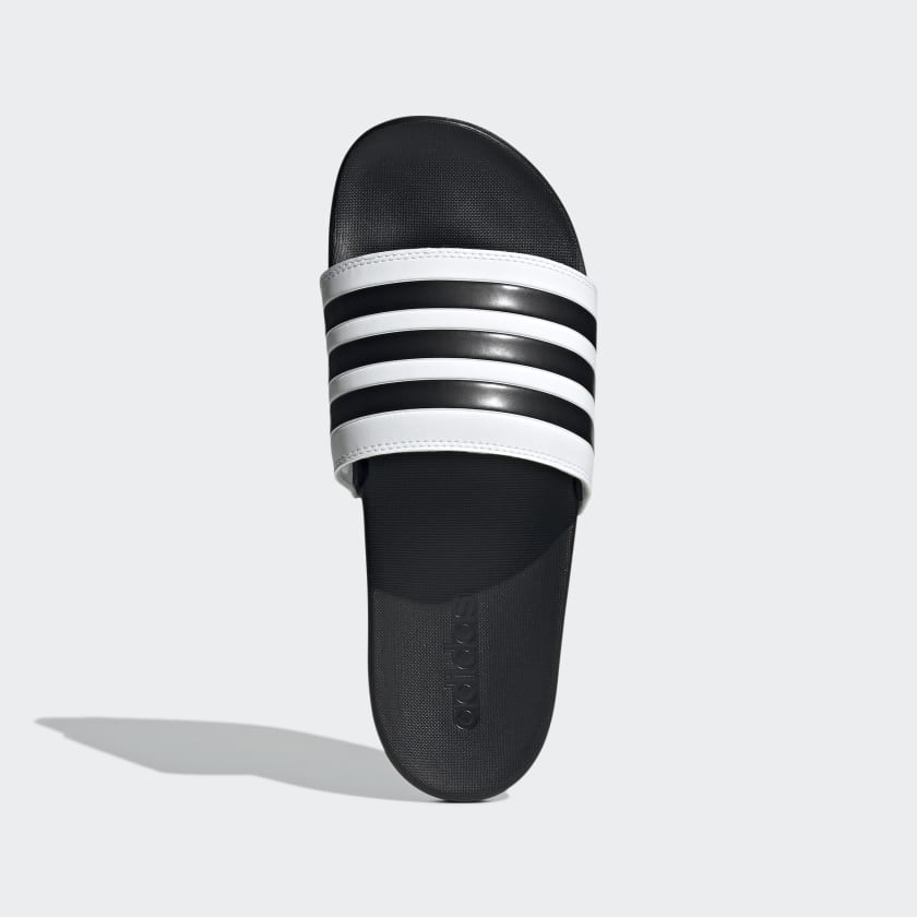 ADIDAS MEN'S ADILETTE COMFORT WHITE/BLACK SLIDES