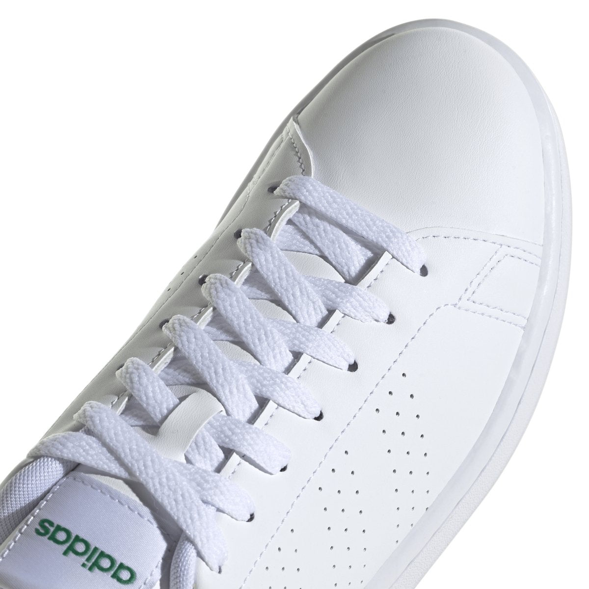 ADIDAS MEN'S ADVANTAGE WHITE/GREEN SHOE