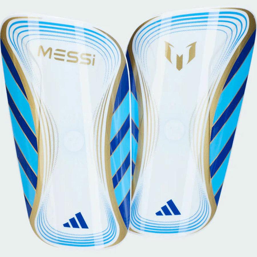 ADIDAS MESSI CLUB WHITE/BLUE SHIN GUARDS