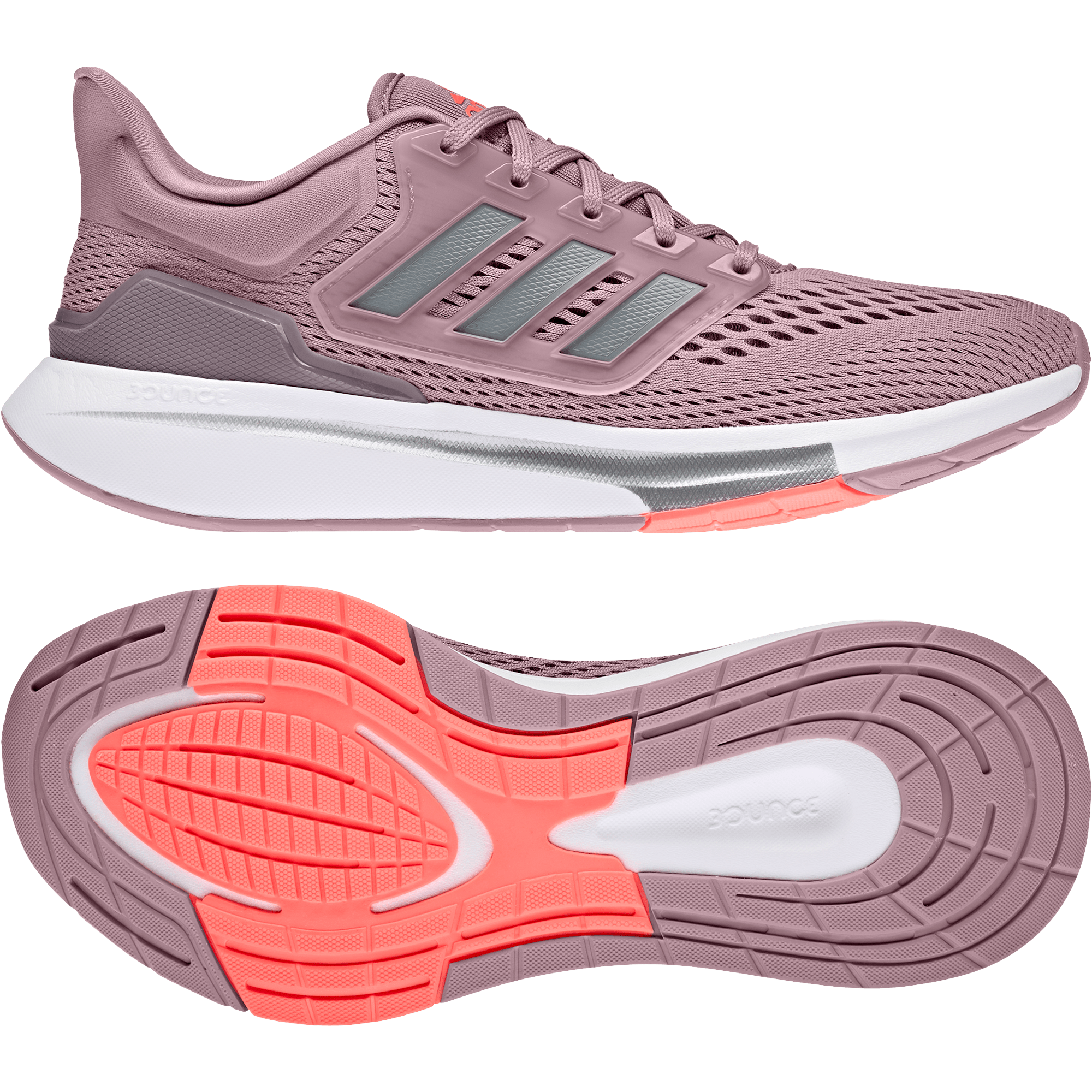 ADIDAS WOMEN'S EQ21 MAUVE RUNNING SHOE