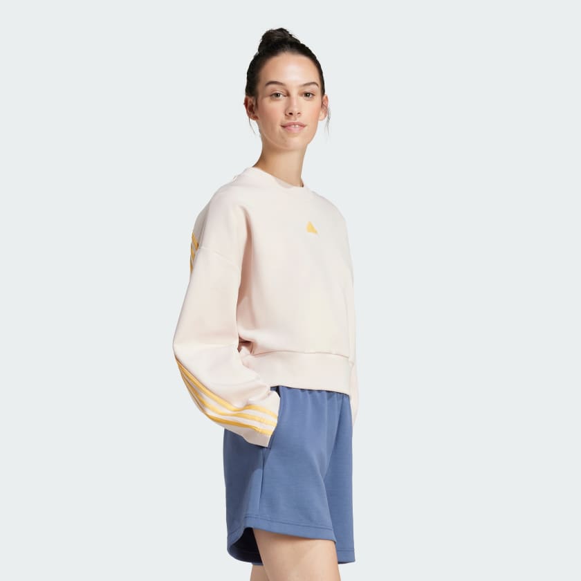 ADIDAS WOMEN'S FUTURE ICONS 3-STRIPES CREW MAUVE