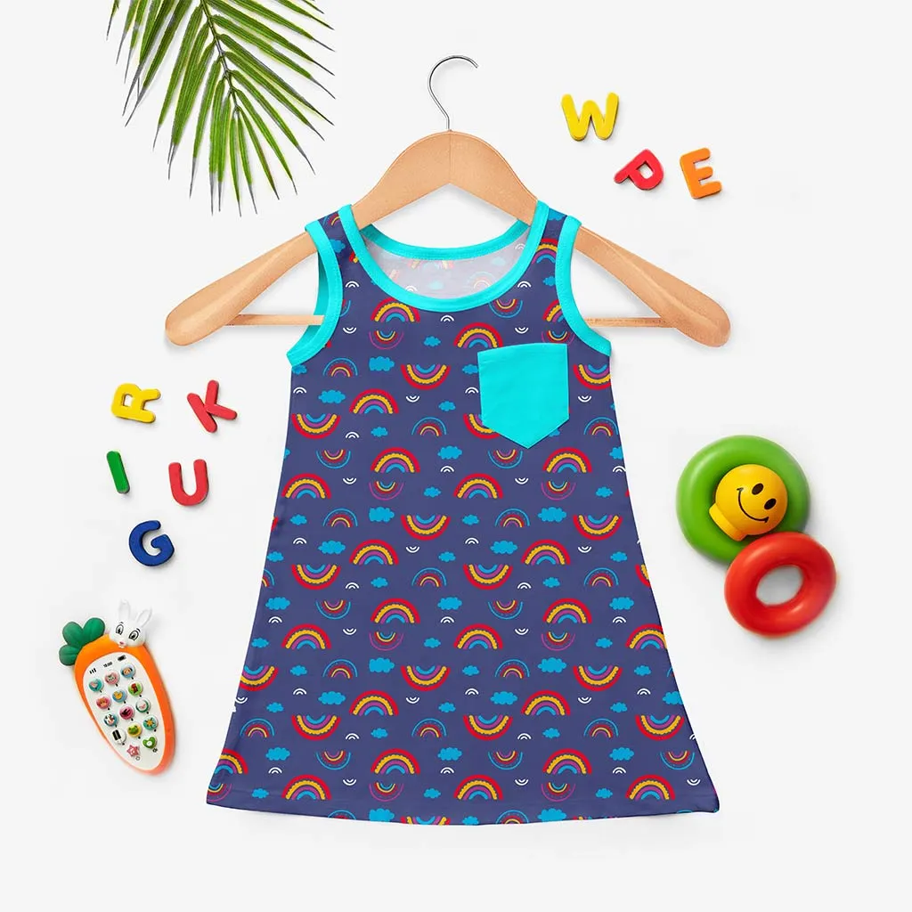 Glow A-line Dress - Rainbow Smiles (2-4 years)