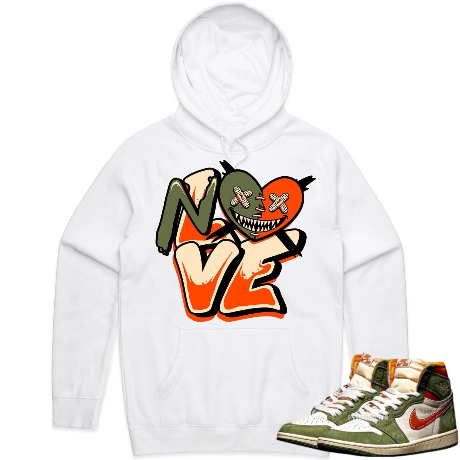 Jordan 1 Celadon 1s Hoodie to Match - CELADON NO LOVE BAWS