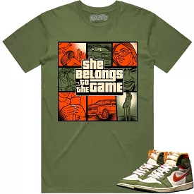 Jordan 1 Celadon 1s Shirt to Match - CELADON BELONGS TO THE GAME