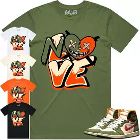 Jordan 1 Celadon 1s Shirt to Match - CELADON NO LOVE BAWS