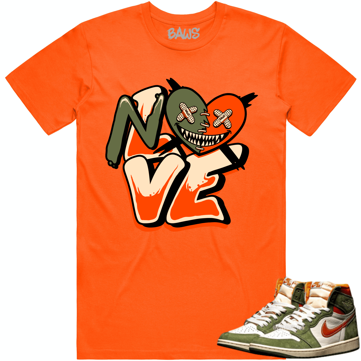 Jordan 1 Celadon 1s Shirt to Match - CELADON NO LOVE BAWS