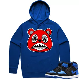 Jordan 1 Royal Suede 1s Hoodie to Match - ANGRY BAWS BEAR