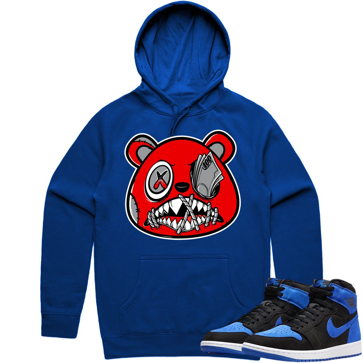 Jordan 1 Royal Suede 1s Hoodie to Match - ANGRY MONEY TALKS BAWS