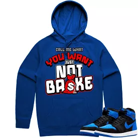 Jordan 1 Royal Suede 1s Hoodie to Match - RED NOT BROKE