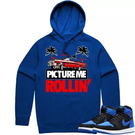 Jordan 1 Royal Suede 1s Hoodie to Match - RED PMR