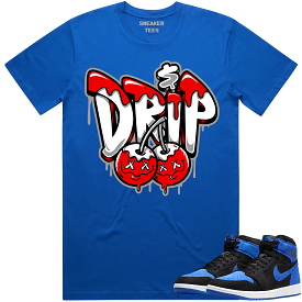 Jordan 1 Royal Suede 1s Shirt to Match - RED MONEY DRIP