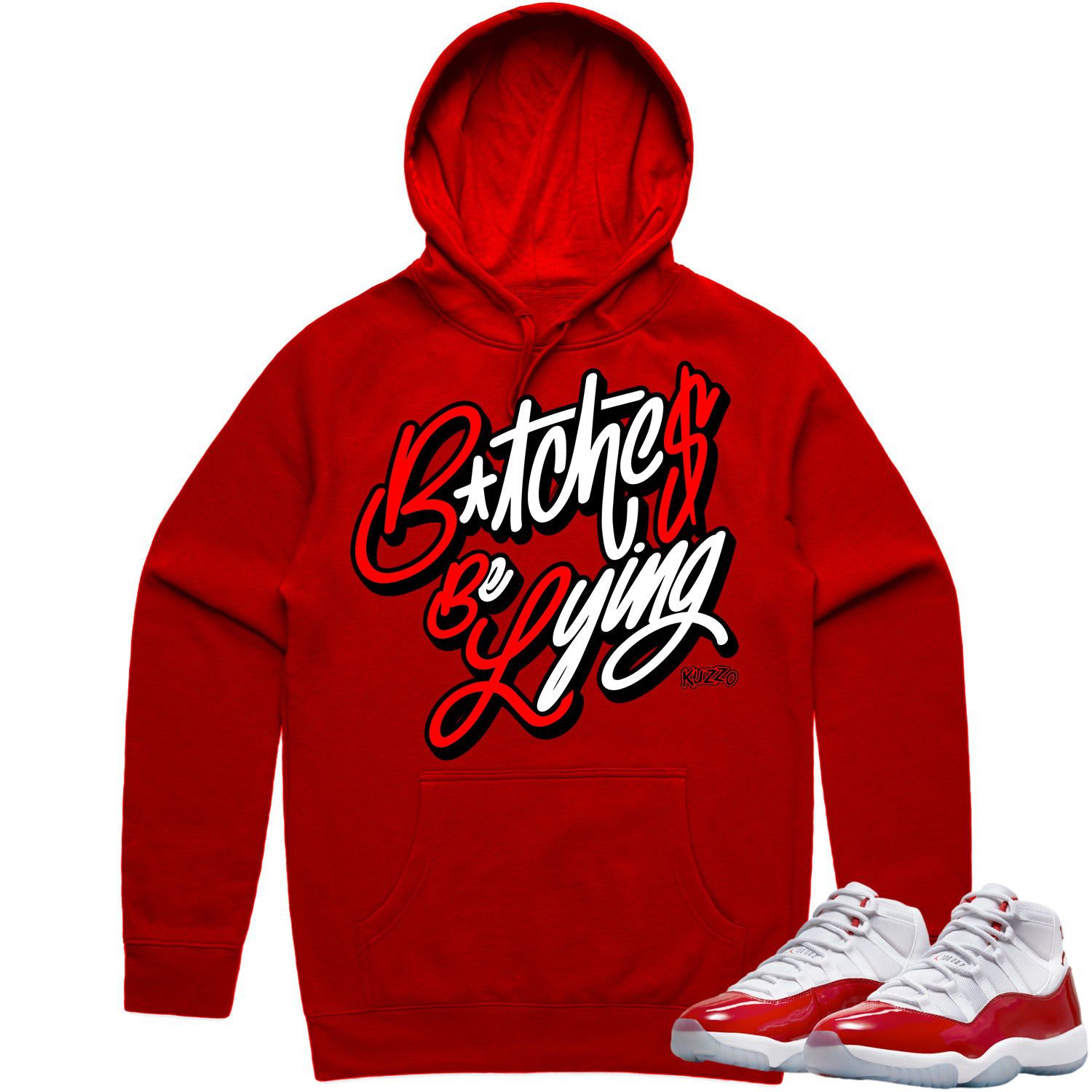 Jordan 11 Cherry 11s Hoodie to Match - RED BBL