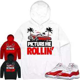 Jordan 11 Cherry 11s Hoodie to Match - RED PMR