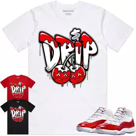 Jordan 11 Cherry 11s Shirt to Match - RED MONEY DRIP