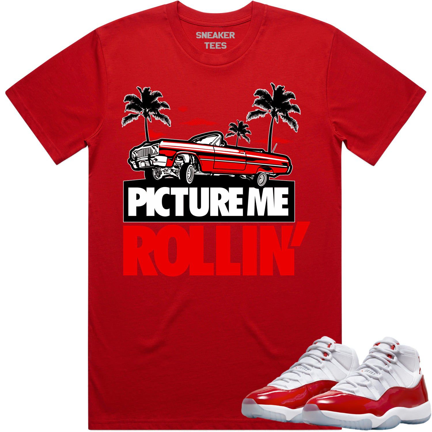 Jordan 11 Cherry 11s Shirt to Match - RED PMR