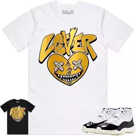 Jordan 11 Gratitude 11s Shirt to Match - GOLD METALLIC LOVER LOSER BAWS