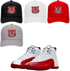 Jordan 12 Cherry 12s Trucker Hat to Match - RED MONEY TALKS BAWS