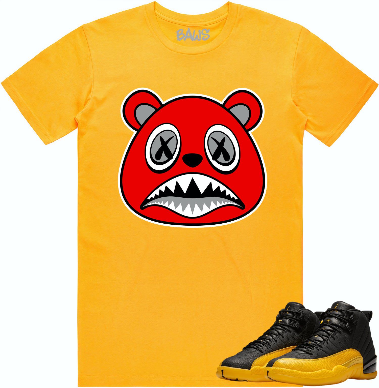 Jordan 12 University Gold 12s Shirt to Match - ANGRY BAWS BEAR