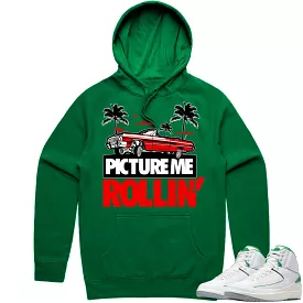 Jordan 2 Lucky Green 2s Hoodie to Match - RED PMR