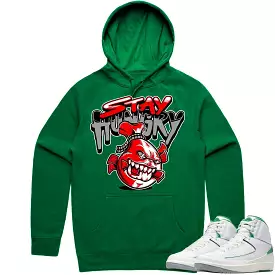 Jordan 2 Lucky Green 2s Hoodie to Match - RED STAY HUNGRY