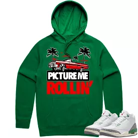 Jordan 3 Lucky Green 3s Hoodie to Match - RED PMR