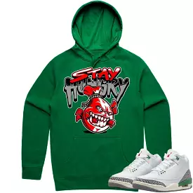 Jordan 3 Lucky Green 3s Hoodie to Match - RED STAY HUNGRY