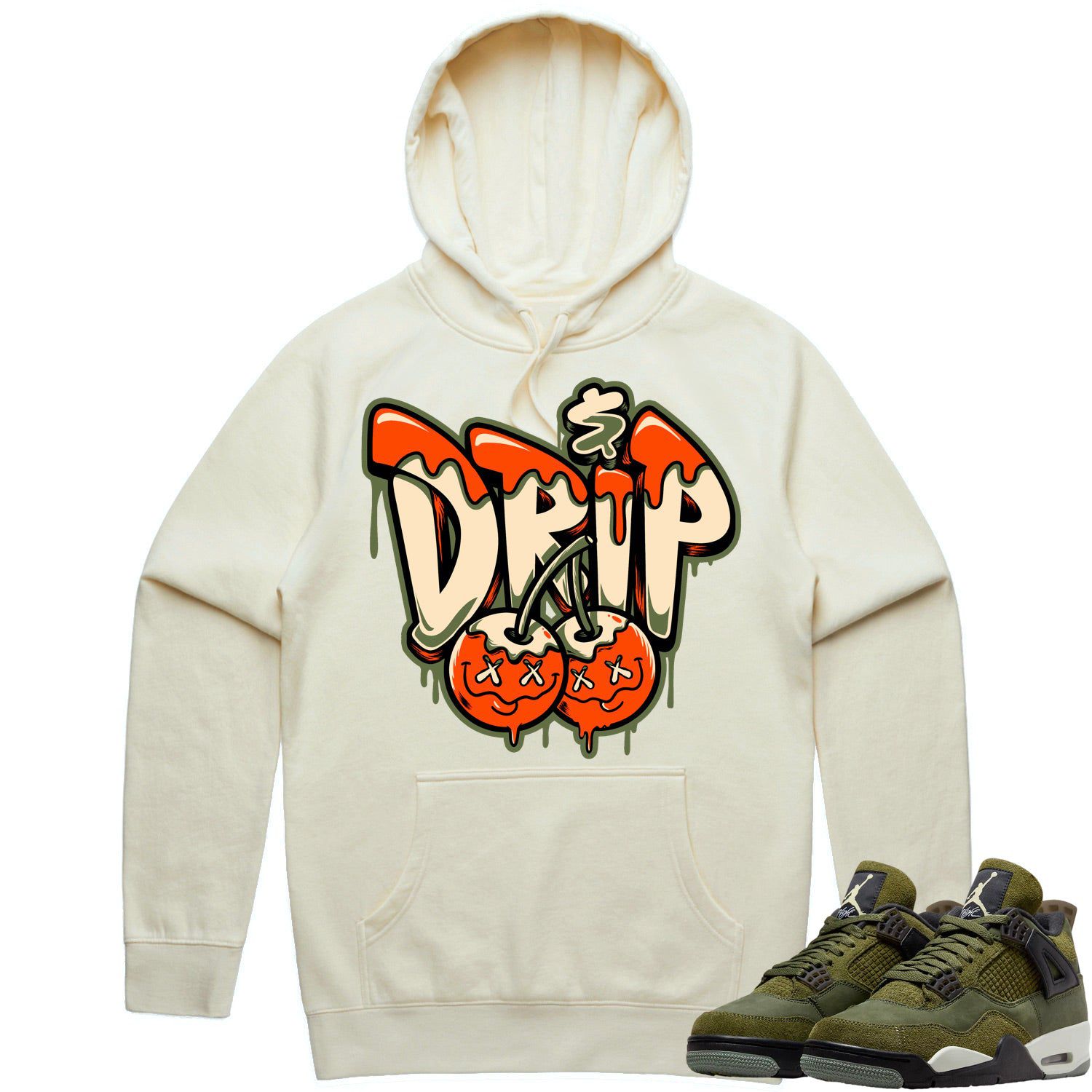 Jordan 4 Craft Olive 4s Hoodie to Match - CELADON MONEY DRIP