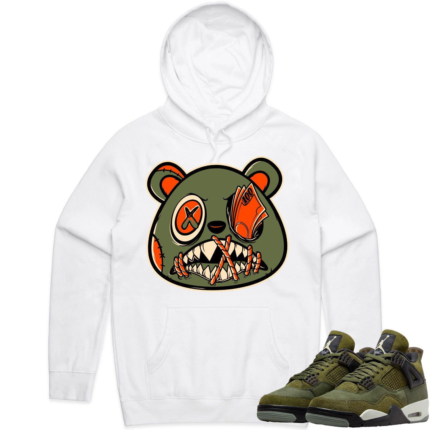 Jordan 4 Craft Olive 4s Hoodie to Match - CELADON MONEY TALKS BAWS