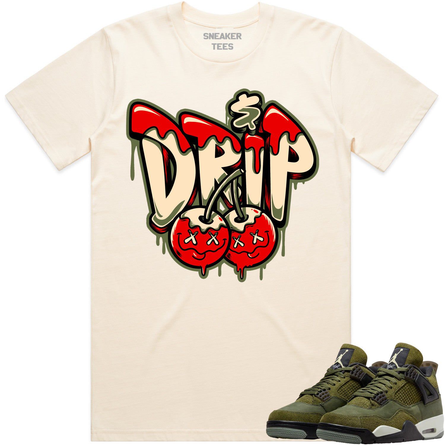 Jordan 4 Craft Olive 4s Shirt to Match - OLIVE MONEY DRIP