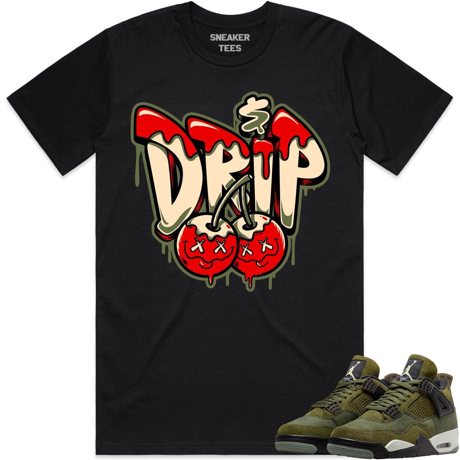 Jordan 4 Craft Olive 4s Shirt to Match - OLIVE MONEY DRIP