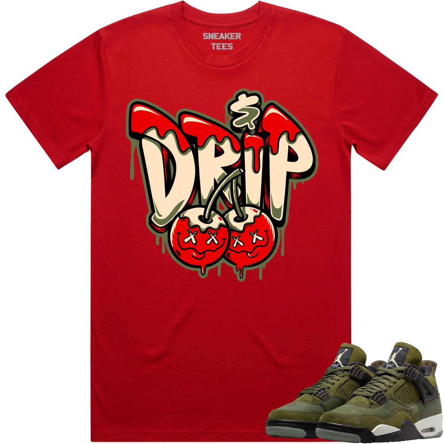 Jordan 4 Craft Olive 4s Shirt to Match - OLIVE MONEY DRIP