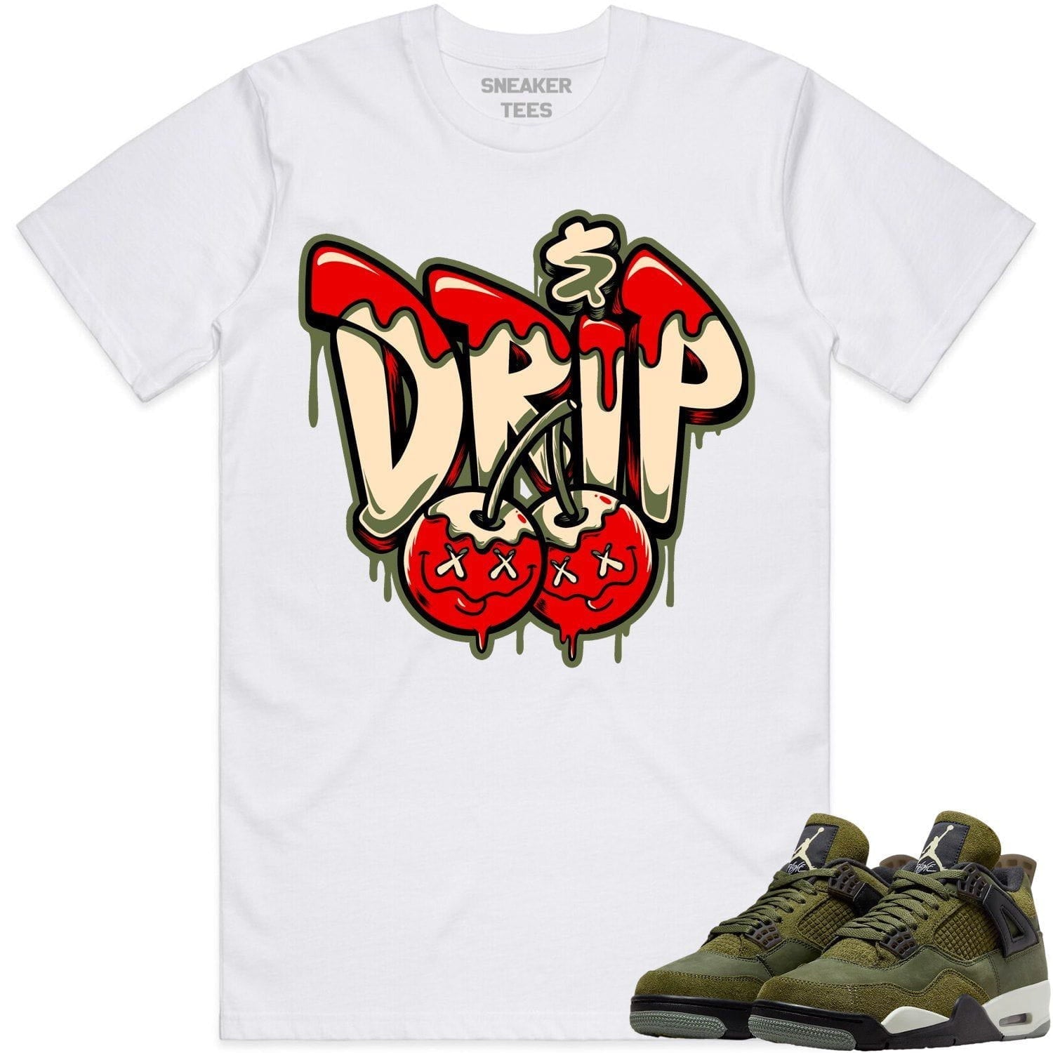 Jordan 4 Craft Olive 4s Shirt to Match - OLIVE MONEY DRIP