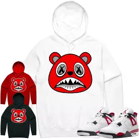 Jordan 4 Red Cement 4s Hoodie to Match - ANGRY BAWS BEAR