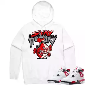 Jordan 4 Red Cement 4s Hoodie to Match - RED STAY HUNGRY