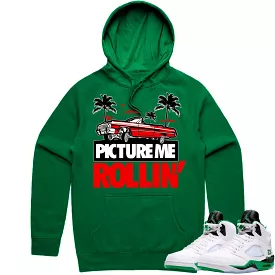 Jordan 5 Lucky Green 5s Hoodie to Match - RED PMR