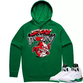 Jordan 5 Lucky Green 5s Hoodie to Match - RED STAY HUNGRY