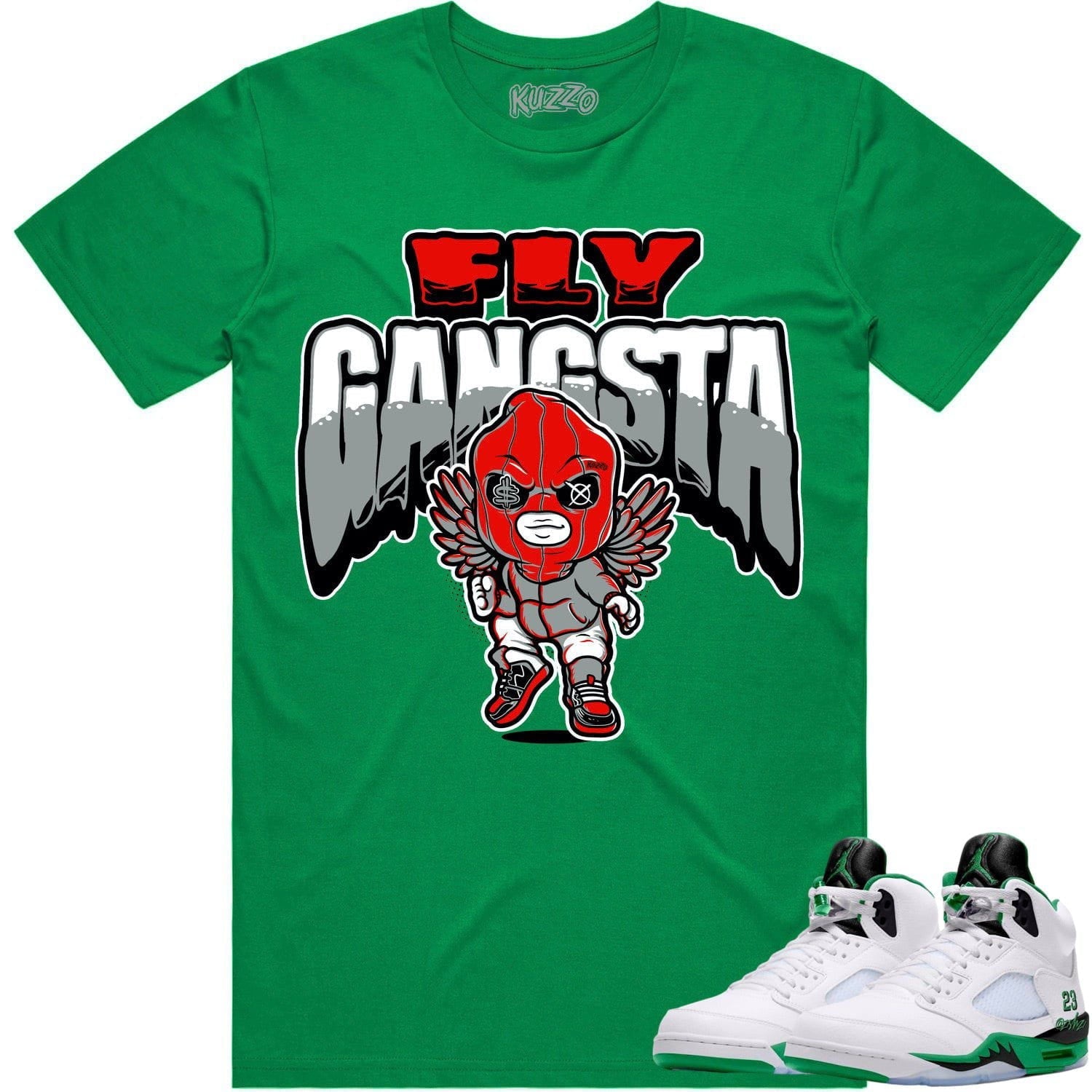 Jordan 5 Lucky Green 5s Shirt to Match - RED FLY GANGSTA