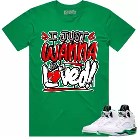 Jordan 5 Lucky Green 5s Shirt to Match - RED LOVED