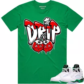 Jordan 5 Lucky Green 5s Shirt to Match - RED MONEY DRIP