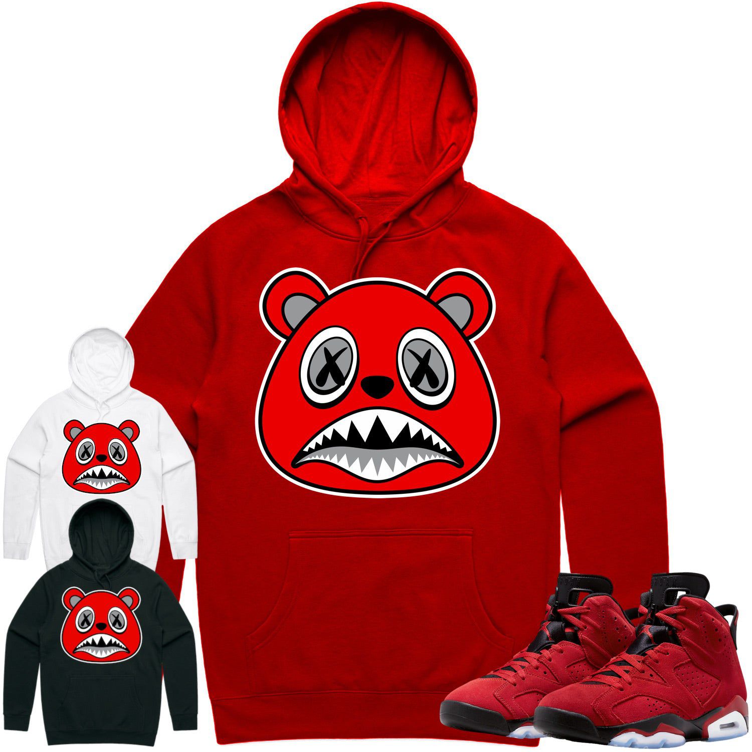 Jordan 6 Toro Bravo 6s Hoodie to Match - ANGRY BAWS BEAR