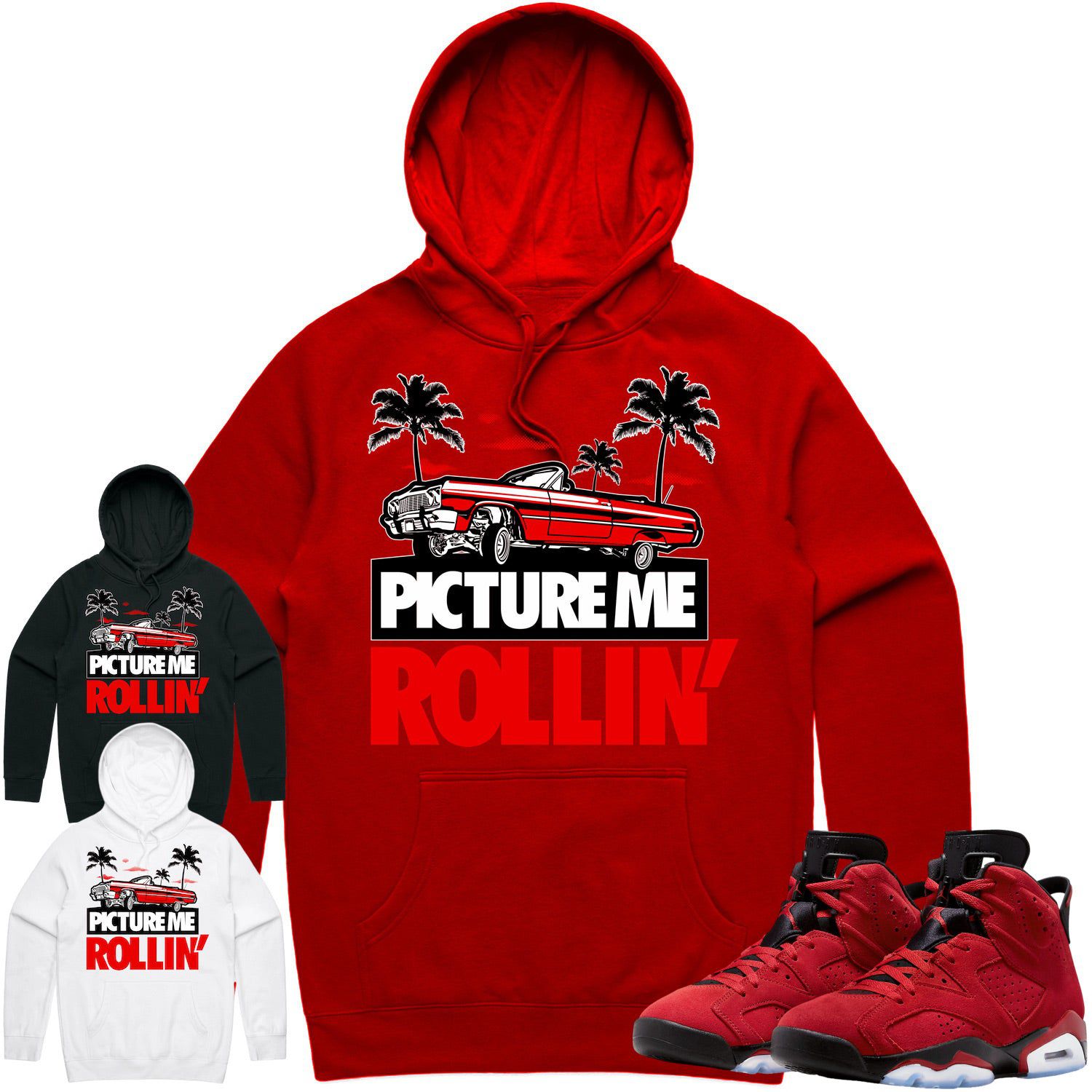 Jordan 6 Toro Bravo 6s Hoodie to Match - RED PMR