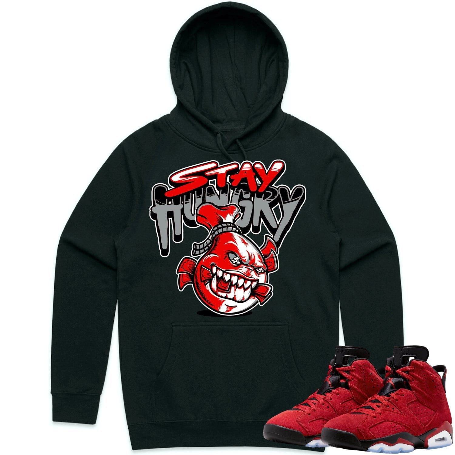 Jordan 6 Toro Bravo 6s Hoodie to Match - RED STAY HUNGRY