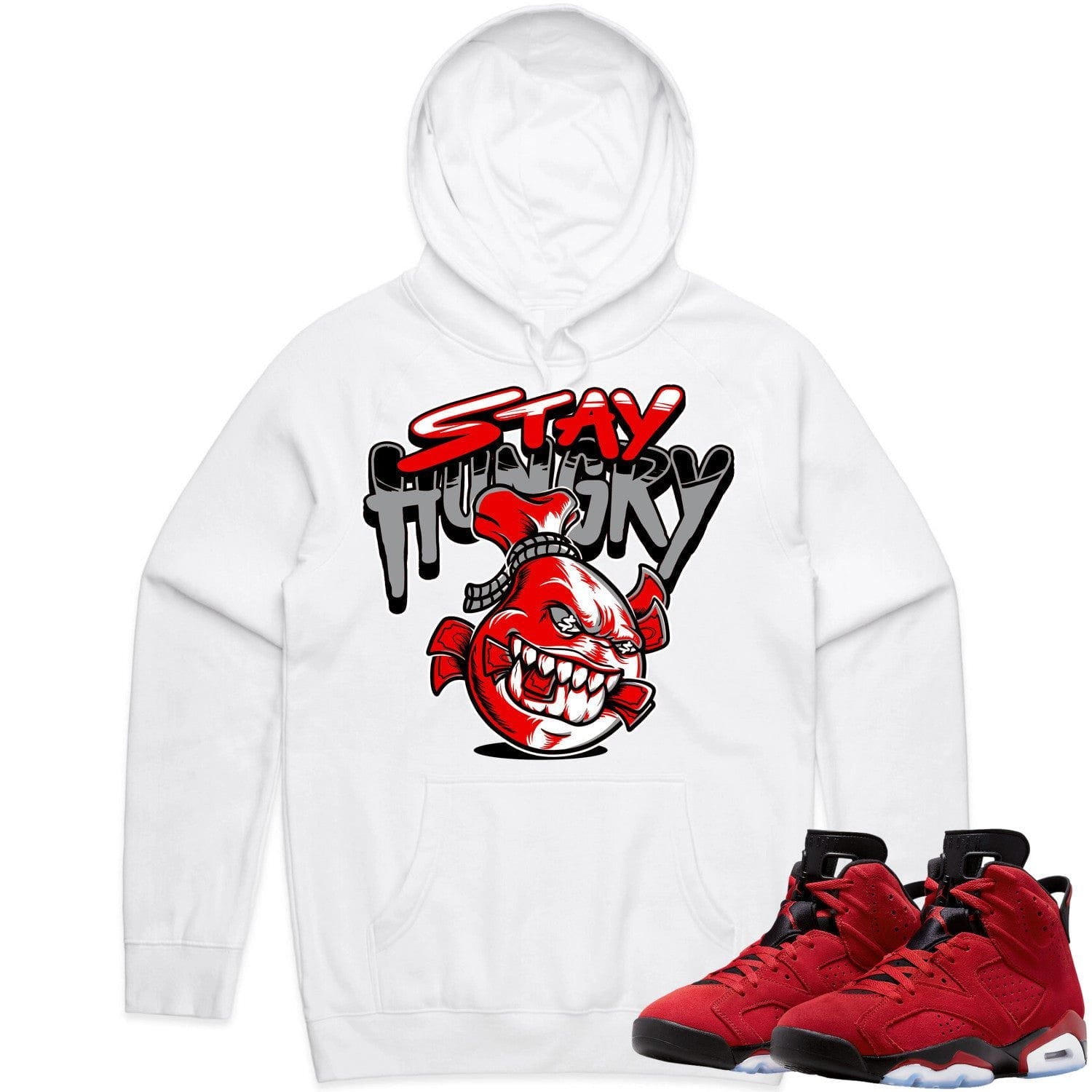 Jordan 6 Toro Bravo 6s Hoodie to Match - RED STAY HUNGRY