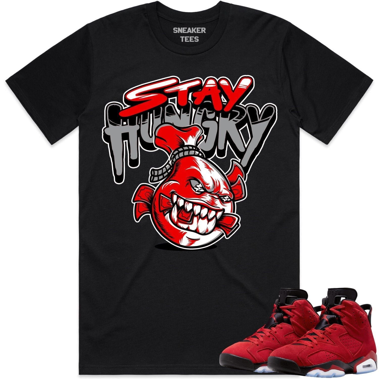 Jordan 6 Toro Bravo 6s Shirt to Match - RED STAY HUNGRY