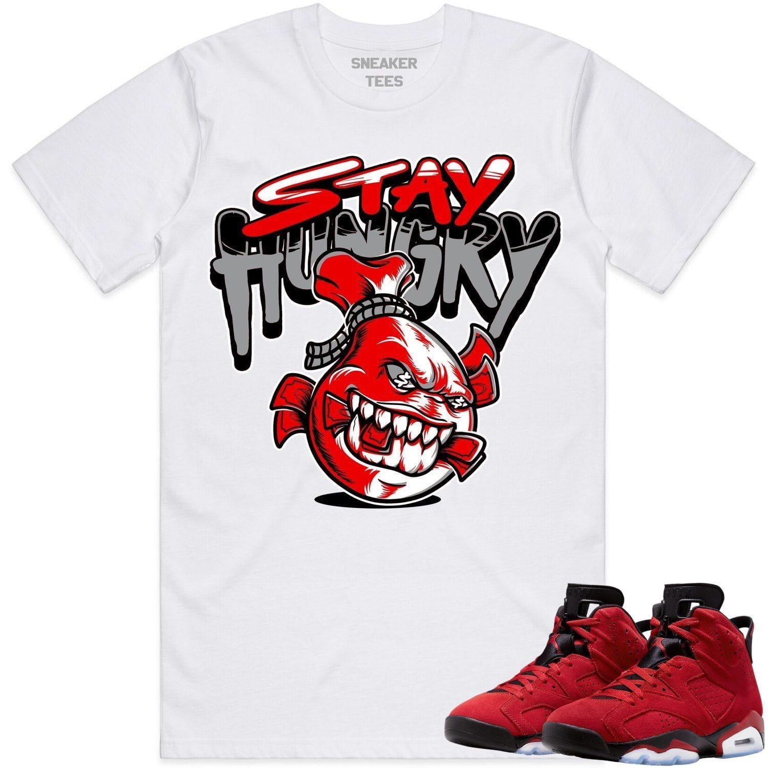 Jordan 6 Toro Bravo 6s Shirt to Match - RED STAY HUNGRY